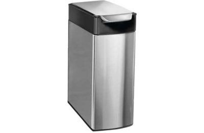 simplehuman 40 Litre Slim Top Touch-Bar Bin - Black